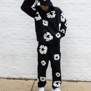 Denim Tears Cotton Wreath Sweatsuit Black