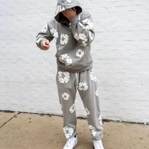 Denim Tears Cotton Wreath Sweatsuit Grey