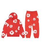 Denim Tears Cotton Wreath Sweatsuit Red