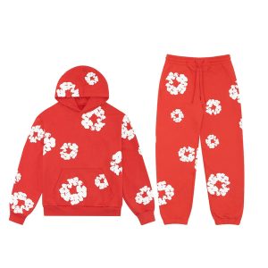 Denim Tears Cotton Wreath Sweatsuit Red