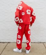 Denim Tears Cotton Wreath Sweatsuit Red