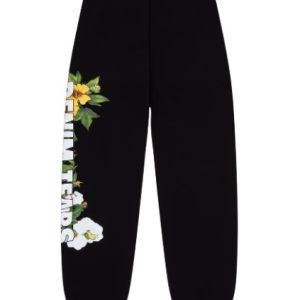 Denim Tears Floral Logo Sweatpant Black