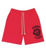 Denim University Sweat Shorts Red