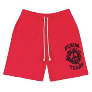 Denim University Sweat Shorts Red