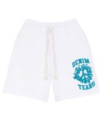 Denim University Sweat Shorts White