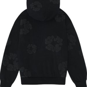 Mono Cotton Wreath Hoodie Black