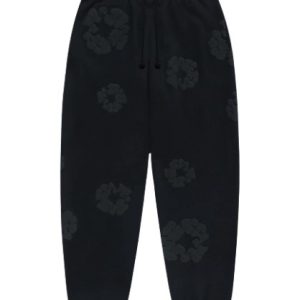 Mono Cotton Wreath Sweatpants Black