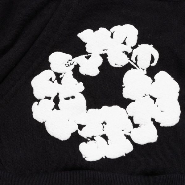 The Cotton Wreath Hoodie Black